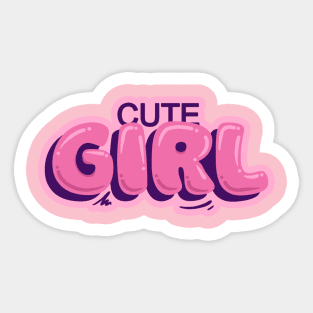 cute girl Sticker